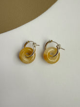 Load image into Gallery viewer, Kate Yellow Topaz S925 Sterling Silver Huggie Earring