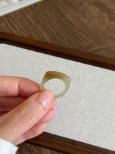 Load image into Gallery viewer, Caramel Saddle Nephrite Jade Ring (C)