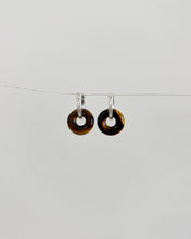 Load image into Gallery viewer, Kate Tigers eye S925 Sterling Silver Huggie Hoop Earring