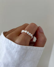 Load image into Gallery viewer, Simple 14K Gold Mini Beaded Pearl Ring