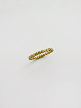 Load image into Gallery viewer, Flat Beaded Ball 14K Gold Ring Minimal Ring