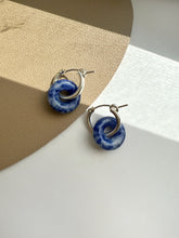 Load image into Gallery viewer, Kate Dumortierite S925 Sterling Silver Huggie Hoop Earring