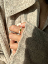 Load image into Gallery viewer, Brienna Green Diopside Mini Beaded Pearl Layering Ring