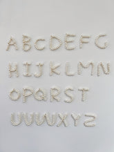 Load image into Gallery viewer, Alphabet Custom Beaded Pearl Initial Charm Pendant Necklace Adjustable