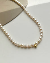 Load image into Gallery viewer, Mag Mini Beaded Pearl Choker Necklaces with Ball Pendant
