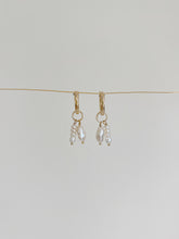 Load image into Gallery viewer, Hailey Pearl Huggie Hoop Earring
