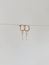 Load image into Gallery viewer, Hailey Pearl Huggie Hoop Earring
