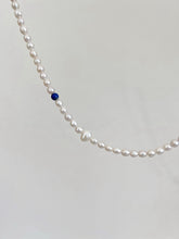 Load image into Gallery viewer, Cheryl Lapis lazuli Choker Necklace Adjustable
