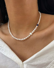 Load image into Gallery viewer, Cheryl Lapis lazuli Choker Necklace Adjustable
