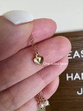 Load image into Gallery viewer, Giselle 14k Gold-Filled Heart Pearl Necklace Choker
