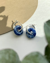 Load image into Gallery viewer, Kate Dumortierite S925 Sterling Silver Huggie Hoop Earring
