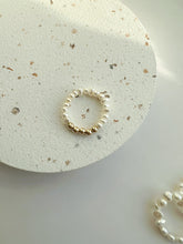 Load image into Gallery viewer, Simple 14K Gold Mini Beaded Pearl Ring
