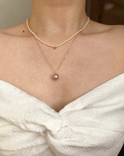 Load image into Gallery viewer, Mag Mini Beaded Pearl Choker Necklaces with Ball Pendant
